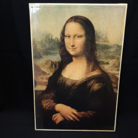 Репродукция картины "Мона Лиза", печать, фанера, размер полотна 34х51 см